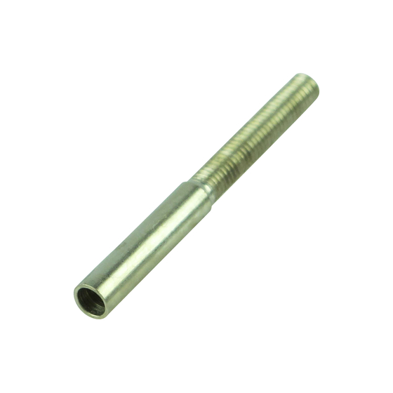 Asta cava filettata da saldare M3 x 2,8mm 