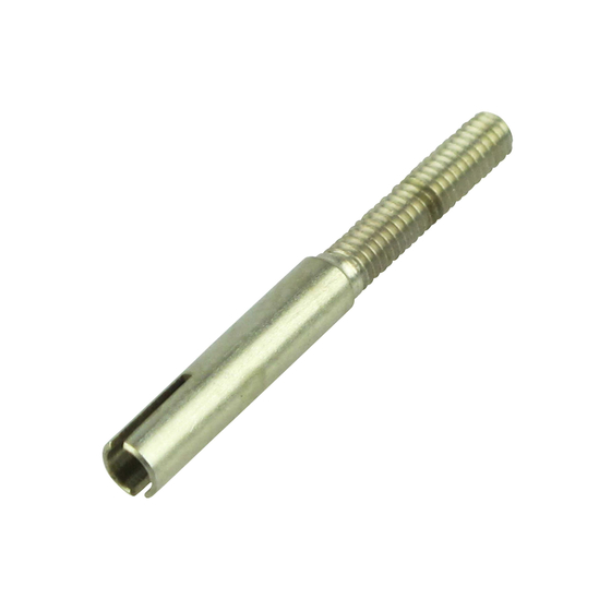 Asta cava filettata da saldare M2,5 x 2,3mm acciaio