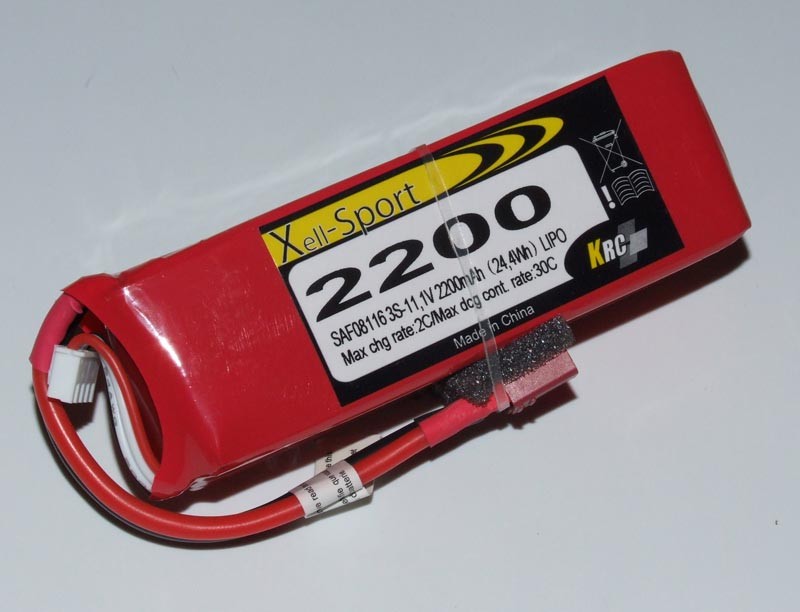 Lipo Xell-Sport 11.1V 2200MAH 3S 30C DEANS