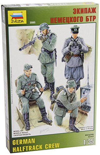 1:35 WWII Figuren-Set Deutsche Halbketten-Besatzung 