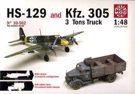 1:48 HS-129 & Kfz. 305 3 Tons Truck kit militari 