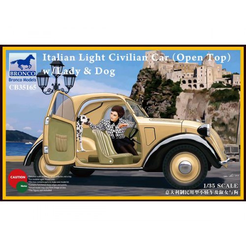 1/35 AUTO CIVILE ITALIANO CON DONNA E CANE