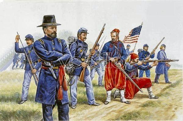 1/72 Union Infantry and Zouaves American Civil War