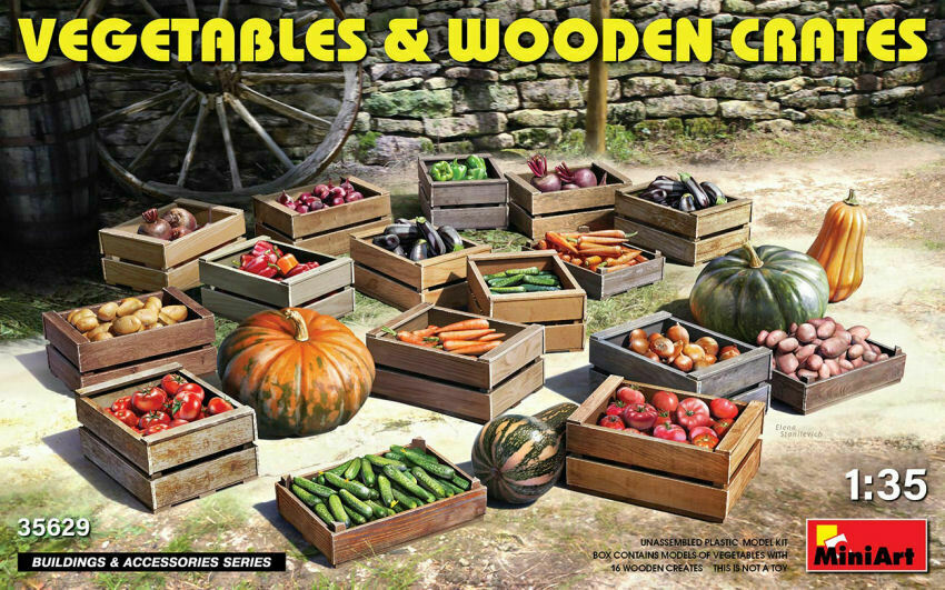 1/35 Vegetables & Wooden Crates