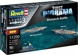 1/1200 First Diorama Set - Bismarck Battle