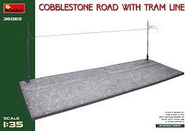 1/35 Cobblestone Road with Tram Line (Injection Mold)