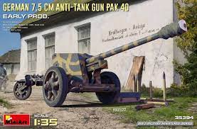 1/35 German 7.5cm Anti-Tank Gun PaK 40. Early Prod.