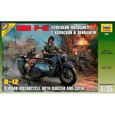 1/35 R12 German Motorcycle with Sidecar and Crew