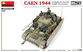 1/35 Caen 1944: Pz.Kpfw.IV Ausf.H & Kfz.70 w/Crews. Bi
