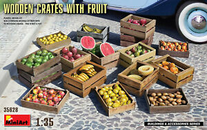 1/35 Wooden Crates with Fruit 