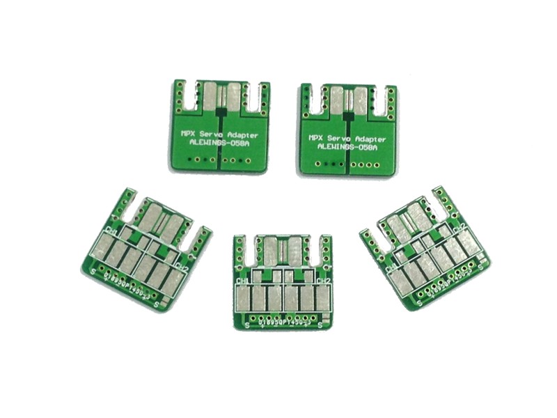 Cinque circuiti adattatori per connettori MPX a 6 contatti