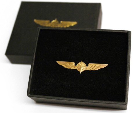 Pilot Wings Medium size Gold colour (Design4pilots WING-G-M 3.5CM)