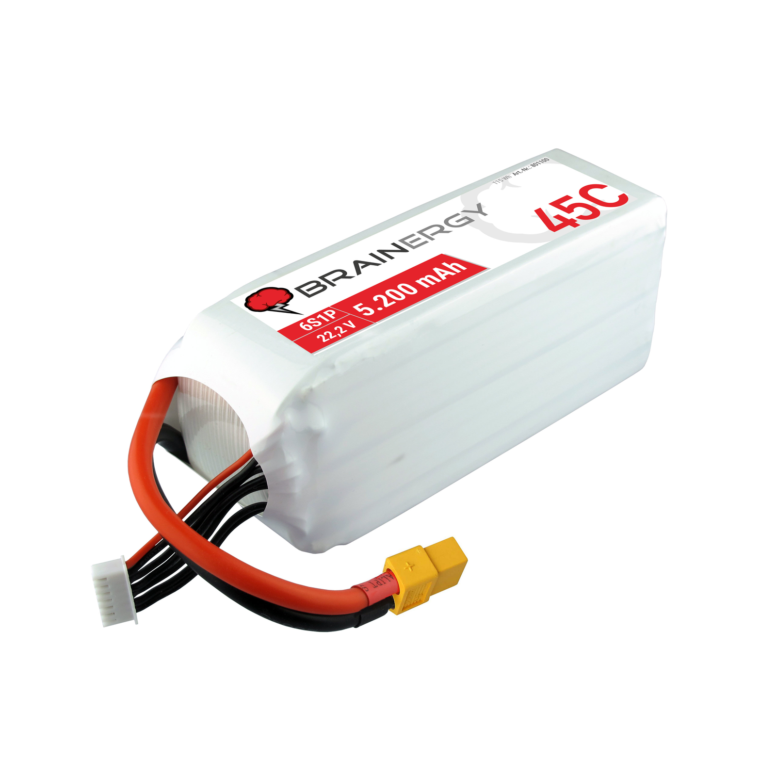 BRAINERGY batteria LiPo 6s1p 22,2V 5200mAh 45C XT60