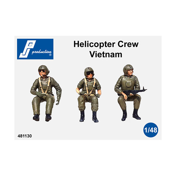 1/48 Helicopter Crew seated, vietnam Era (3 figures) (PJ Productions 481130)