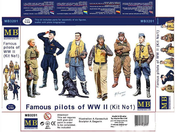 1/32 Famous Pilots of WW2 Kit 1 (Masterbox mb3201)